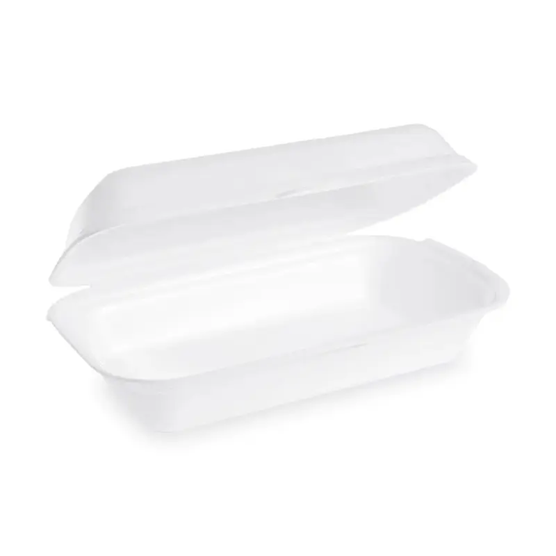 XPS Lunch-Box weiß 240 x 133 x 75 mm (780 ml) [125 St.] | Thermo-Verpackung mit Klappdeckel